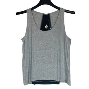 Fourlaps Womens Surge Tank Top Heather Gray Size Large Pullover Scoop Neck NWT